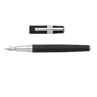 Hugo Boss Gear Pinstripe Black Fountain pen