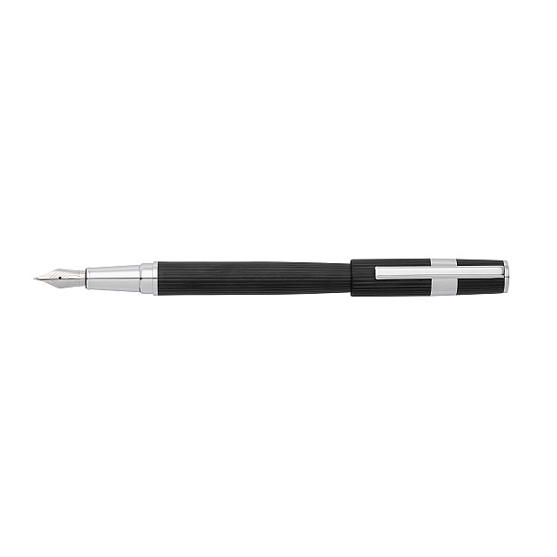 Hugo Boss Gear Ribs Black Fountain pen