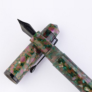 Kanwrite Legacy Green Crush Ebonite BT Plumo Estilográfica