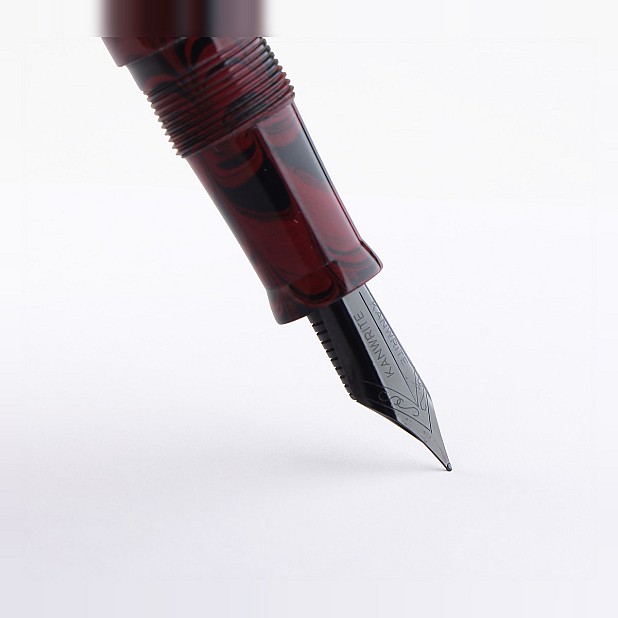Kanwrite Legacy Swirl röd-svart  ebonit BT reservoarpenna