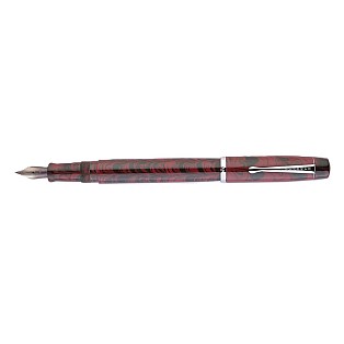 Kanwrite Legacy Swirl Red Black Ebonite CT Caneta de Tinta Permanente