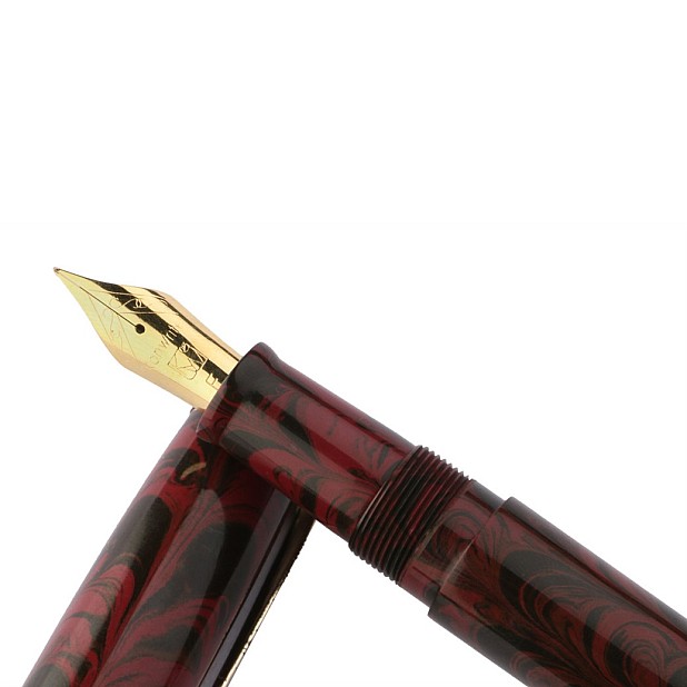Kanwrite Legacy Swirl Red Black Ebonite GT Fountain Pen
