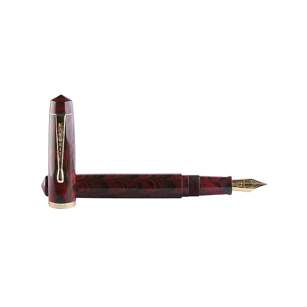 Kanwrite Legacy Swirl Red Black Ebonite GT Fountain Pen