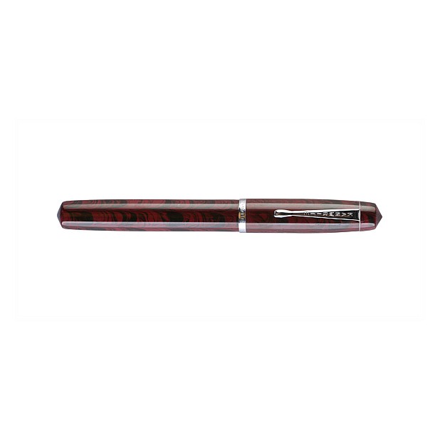 Kanwrite Legacy Swirl Red Black Ebonite GT Fountain Pen