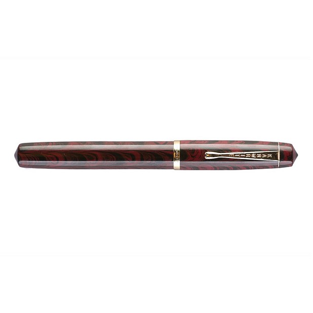 Kanwrite Legacy Swirl Red Black Ebonite GT Fountain Pen