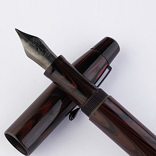 Kanwrite Mammoth Crimson Red Swirl Ebonite BT Caneta de Tinta Permanente