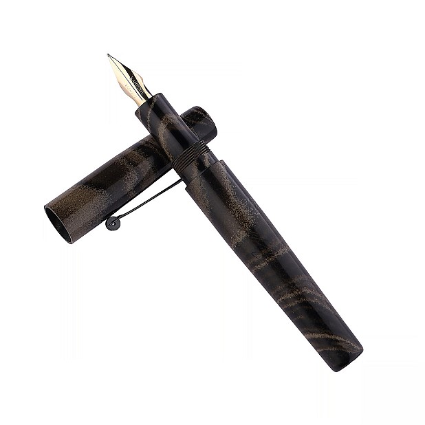 Caneta de tinta permanente Kanwrite Mozart Graphite Gold Ebonite BT