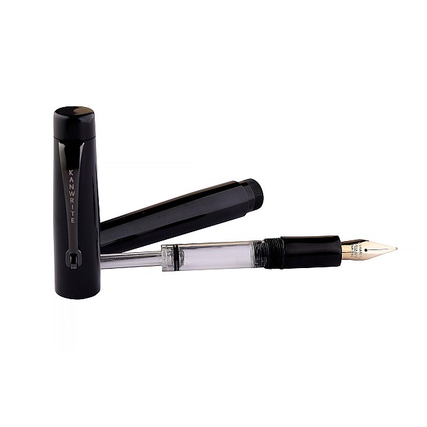 Caneta-tinteiro Kanwrite Mozart Onyx Black Ebonite BT