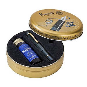Kaweco AL Sport Navy Blue Piston Fountain pen  + Ink Bottle Set