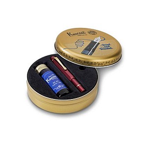 Kaweco AL Sport Bordeaux Red Piston Fountain pen  + Ink Bottle Set