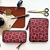 Kyoku Haku Archeology Red Zippered Pen Pouch (Triple)