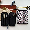 Kyoku Haku Archeology Red Zippered Pen Pouch (Triple)