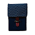 Kyoku Haku Seigaiha Dark Blue Cotton Flap Pen Pouch (Fourfold)