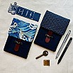 Kyoku Haku Wave Cotton Flap Pen Pouch (Fourfold)