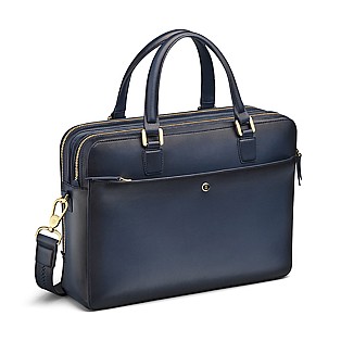 Lapis Bard Ducorium Chester Leather Blue Briefcase