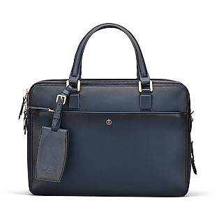 Lapis Bard Ducorium Chester Leather Blue Briefcase