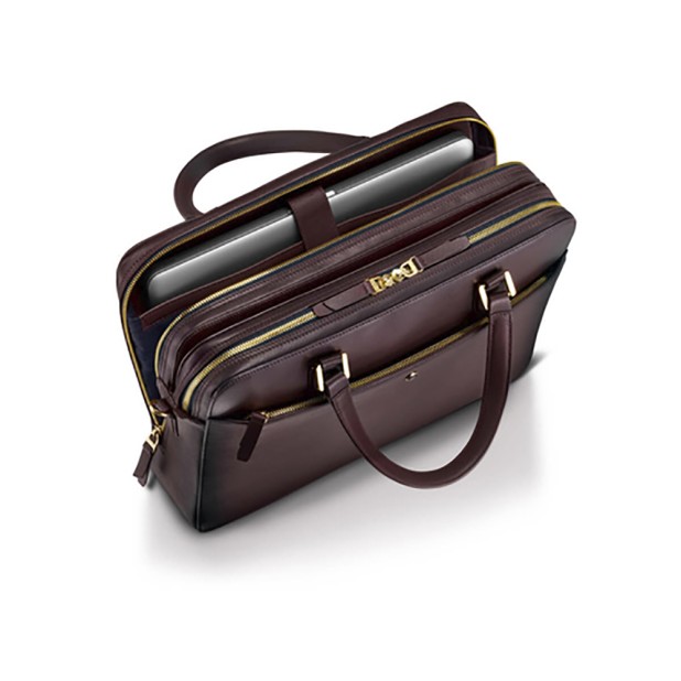 Lapis Bard Chester Leather Burgundy Briefcase