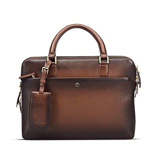 Lapis Bard Ducorium Chester Leather Cognac Briefcase