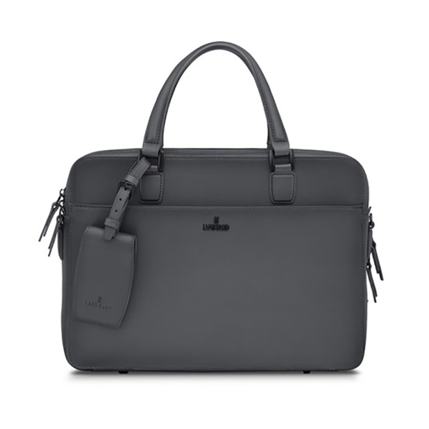 Lapis Bard Chester Leather Graphite Briefcase