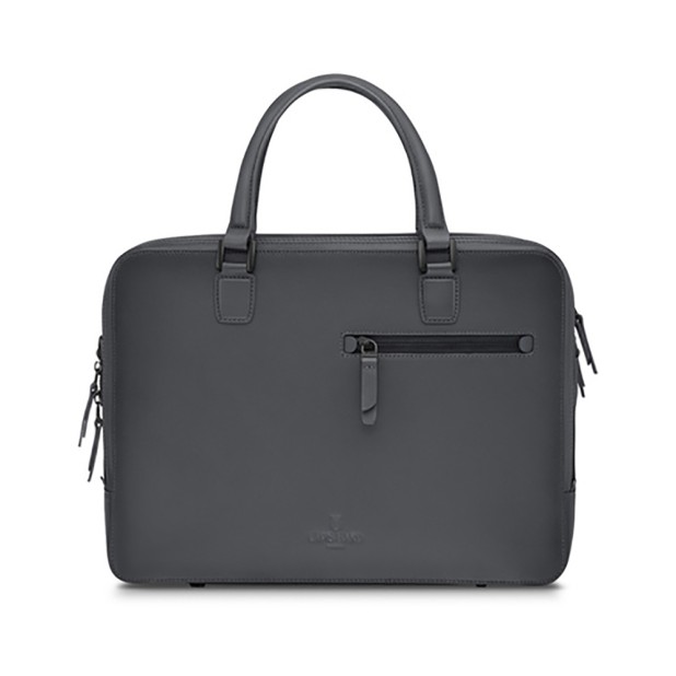 Lapis Bard Chester Leather Graphite Briefcase