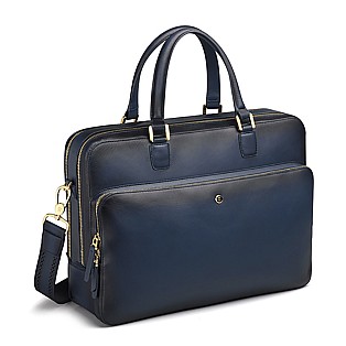 Lapis Bard Ducorium Dorchester Leather Blue Briefcase