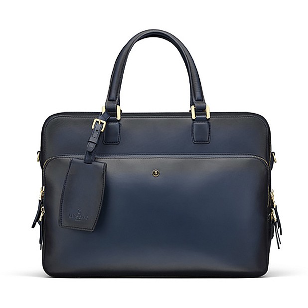 Lapis Bard Ducorium Dorchester Leather Blue Briefcase