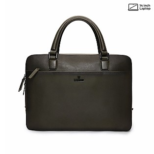 Lapis Bard Ducorium Spencer Leather Olive Briefcase