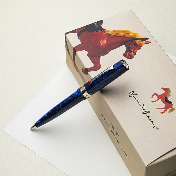 Stylo à bille Leonardo Cavalluccio Rosso Panta Rei Blue Night ST