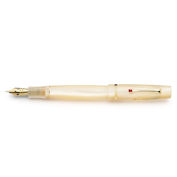 Stylo plume Leonardo Cavalluccio Rosso Panta Rei en nacre ivoire GT