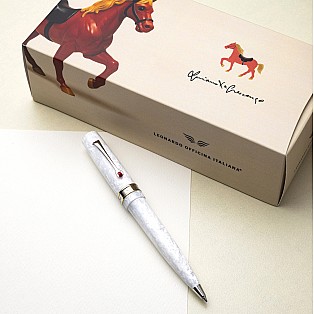 Leonardo Cavalluccio Rosso Panta Rei Salt White ST Stylo Bille