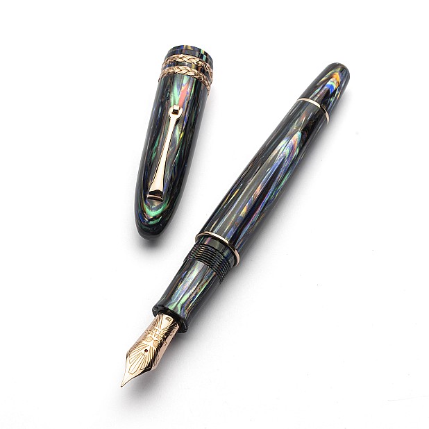 Leonardo Cigar LeonArco Mother of Pearl Authentic Celluloid RGT Pióro Wieczne