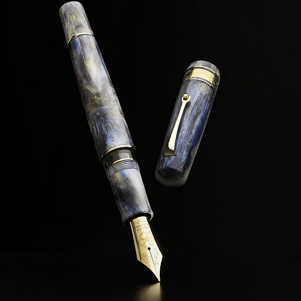 Leonardo Momento Zero Grande 2.0 The Power of Flower Orchidea Blue GT Fountain pen - #8 Fine