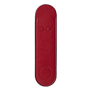 Leonardo Italiaans Lederen Pen Sleeve Rood Penetui (1-delig)