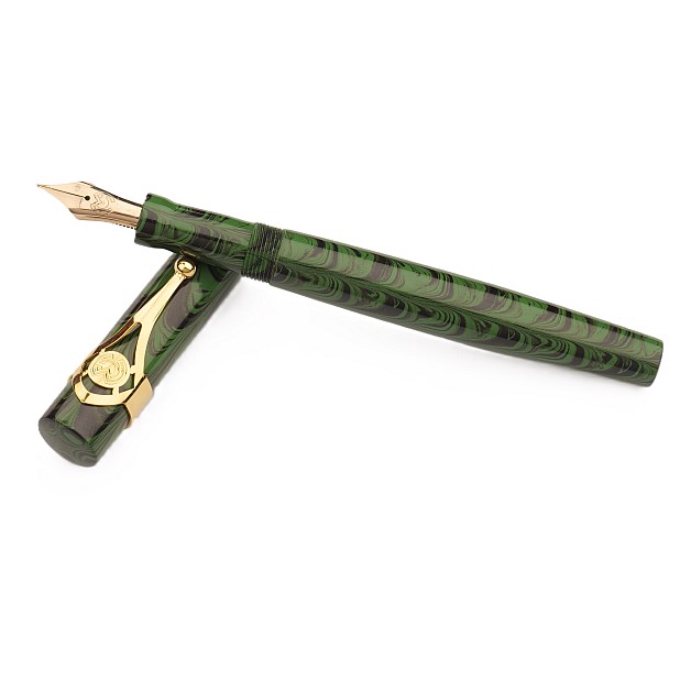 Magna Carta Mag 500 Green Ripple Ebonite GT Pluma Estilográfica