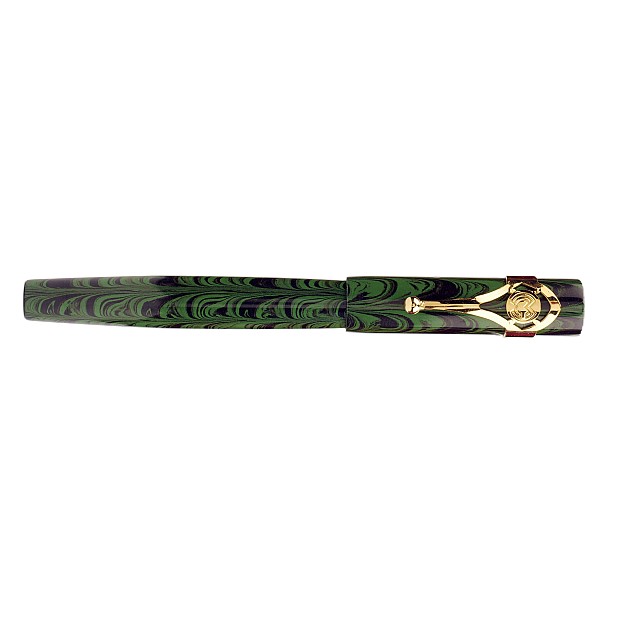Magna Carta Mag 500 Green Ripple Ebonite GT Pluma Estilográfica
