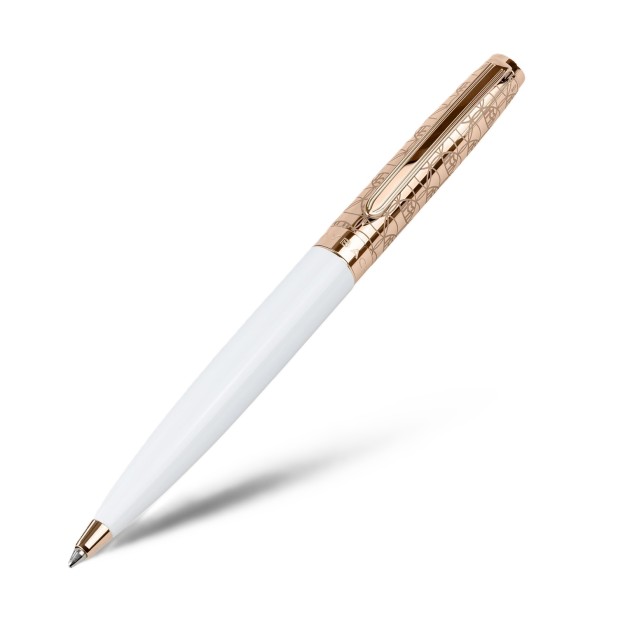 Maybach The Peak II Sterling Silver White Lacquer & Rose Gold Balpen