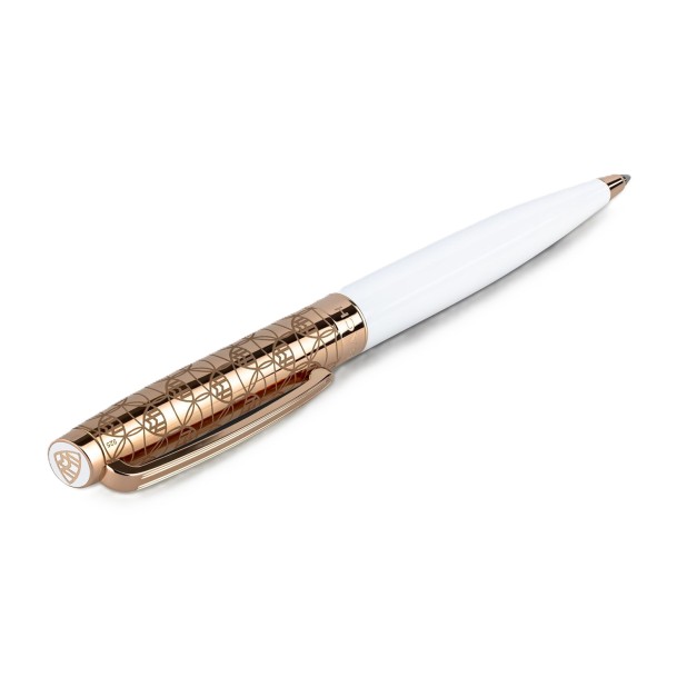 Maybach The Peak II Sterling Silver White Lacquer & Rose Gold Balpen