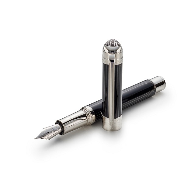 Maybach The Peak I Lustrous Midnight Black PT Fountain Pen