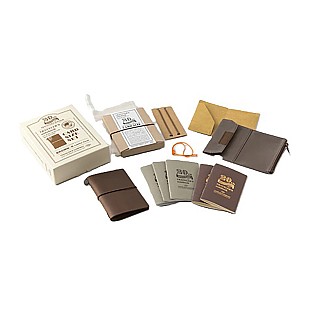 Traveler's Company 20th Anniversary Card Size Brown Notebook Set