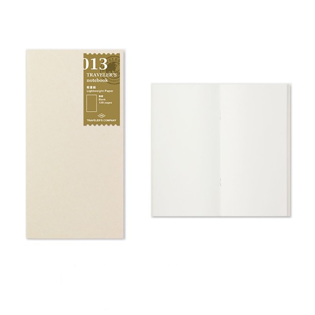 Traveler's Company Refill Regular 013 Light Weight Paper Caderno de Notas