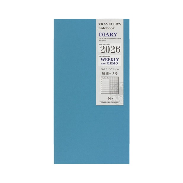 Traveler's Company Refill Regular 2026 Diary Weekly + Memo Notebook