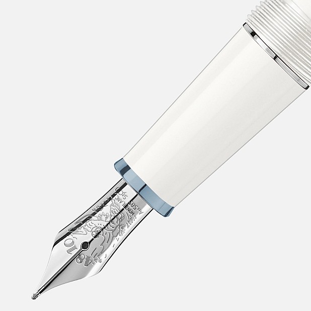 Montblanc Meisterstück Glacier Classique White Plumo Estilográfica  129399