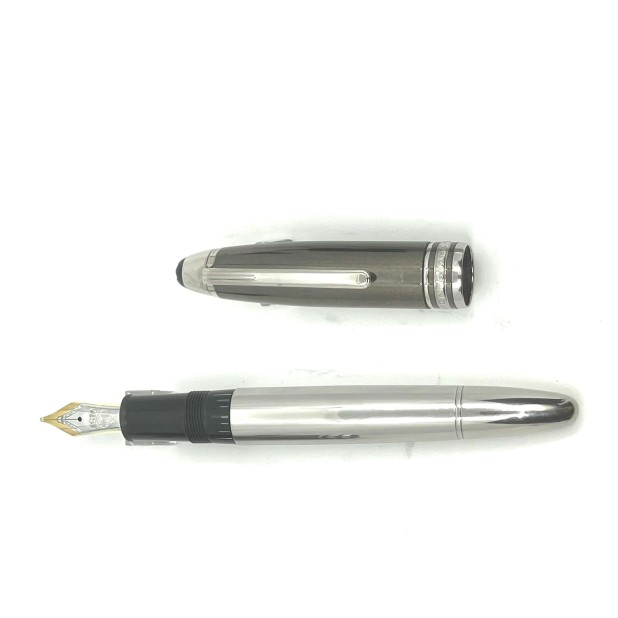 Montblanc Meisterstück Solitaire Doué Hematite Stainless Steel Le Grand Fountain pen 23246