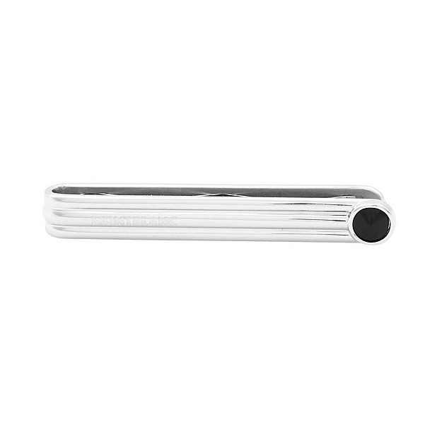 Montblanc Sartorial Facetted Onyx Stainless Steel Tie Bar 116638