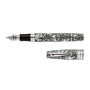 Montegrappa Skulls and Roses Plumo Estilográfica