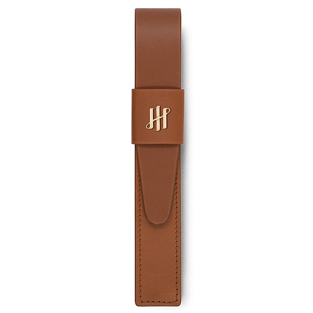 Montegrappa Pen Pouch Series Brown GT Leather Estuche para Bolígrafos (Único)