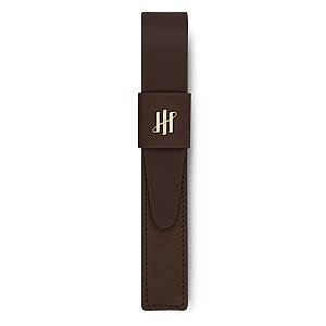 Montegrappa Pen Pouch Series Dark Brown GT Leather Estuche para Bolígrafos (Único)