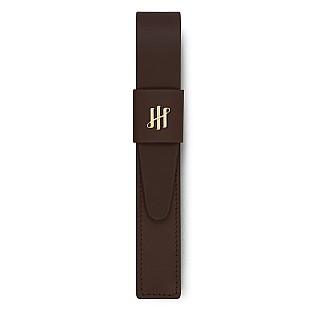 Montegrappa Pen Pouch Series Dark Brown GT Leather Pen Pouch (Single)