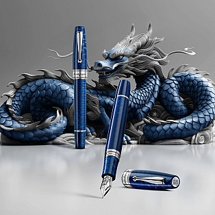 Montegrappa Regal Year Of The Dragon Indigo Blue LE Fountain Pen