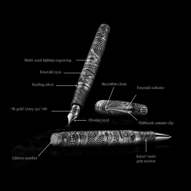 Montegrappa Year of the Snake Limited Edition Plumo Estilográfica